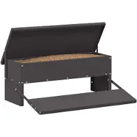 vidaXL Nourrisseur à pédale pour poules Noir 48,5 x 39,5 x 19 cm