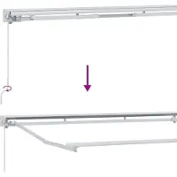 vidaXL Armature de store manuelle avec LED bleues et blanches 3 x 2,5 m