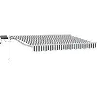 vidaXL Armature de store manuelle avec LED, anthracite et blanc, 3,5 x 2 m