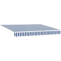 vidaXL Store électrique rétractable bleu, blanc, anthracite 3,5 x 2 m