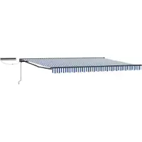 vidaXL Store électrique rétractable bleu, blanc, anthracite 5 x 3 m