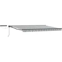 vidaXL Store électrique rétractable, anthracite et blanc, 4,5 x 3,5 m
