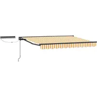 vidaXL Store électrique rétractable Jaune, Blanc, Anthracite 3 x 2,5 m