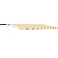 vidaXL Store électrique rétractable jaune et blanc 4 x 2 m