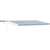 vidaXL Store électrique rétractable bleu et blanc 4 x 3 m