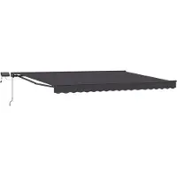 vidaXL Armature de store manuelle avec LED, anthracite, 5 x 3 m