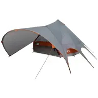 vidaXL Tente tipi pour 7 personnes, gris et orange