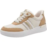 Tamaris Baskets basses crème / marron / or