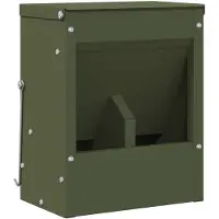 vidaXL Nourrisseur pour lapins Olive vert 20 x 12,5 x 25 cm