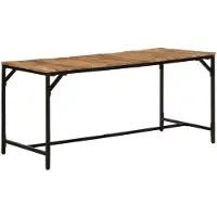 vidaXL Table de salle à manger 160x80x75 cm Bois massif rugueux Mango