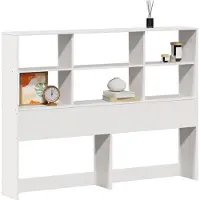 vidaXL Tête de lit avec espace de rangement Blanc 160 cm Pin massif