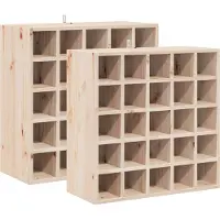 vidaXL Casier à vin 2 pcs Naturel 56 x 25 x 56 cm Pin massif
