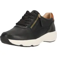 Clarks Baskets Femme Tivoli D-Fit à fermeture éclair latérale Noir