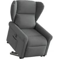 vidaXL Fauteuil relax avec releveur électrique Tissu gris foncé