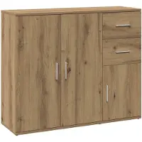 vidaXL Sideboard Chêne Artisan 91 x 29,5 x 75 cm Matériau dérivé du bois