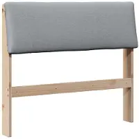 vidaXL Tête de lit rembourrée gris clair 90 cm Pin massif