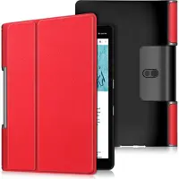 Cazy Housse pour Tablette compatible avec Lenovo Yoga Smart Tab - Étui TriFold Bookcase - Rouge