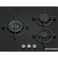 Bosch Plaque de Cuisson à Gaz Série 6 3 Zones 8000W Noir - PPC6A6I10