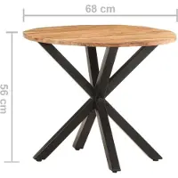 vidaXL Table d'appoint 68x68x56 cm Bois d'acacia massif