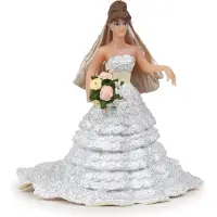 Papo Figurine de jeu mariée en robe de dentelle blanche