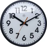 Nextime 7308ZW Horloge murale à quartz NXT, diamètre : 260 mm, noir
