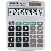 Sencor SEC 367/12 - skrivebords-regnem (Fonctionnement sur piles, Panneau solaire)