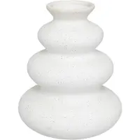 Atmosphera Olme Vase en céramique Blanc - 20 cm