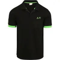 Sun68 Polo Big Logo Fluo Noir