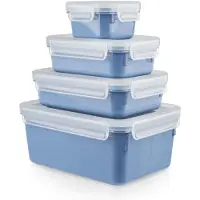 Tefal CLIP & CLOSE N1030810, Set, Rectangulaire, Bleu, Polypropylène (PP), Elastomère thermoplastique (TPE), Allemagne, 167 mm