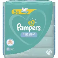 Pampers Fresh Clean Feuchttücher 5x52 Stk. = 260 Tücher, milder Duft, Hände & Gesicht (5 x 52 pcs)