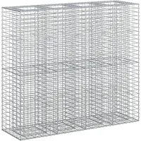 vidaXL Gabions pour potager surélevé 2 pièces Argent 170 x 50 x 150 cm