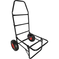 Relaxdays Chariot de transport , chariot pliable, dimensions : 102 x 50 x 37 cm, roues pneumatiques, charge max. 80 kg, chariot de manutention, acier, noir