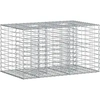 vidaXL Jardinière surélevée en gabions , couleur argent
