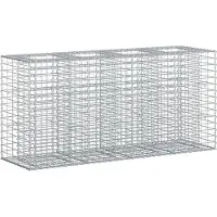 vidaXL Jardinière surélevée en gabions , couleur argent