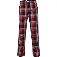 SF Men SF083 | Tartan Lounge Pants pour homme - Couleur : Red-Navy Check - Taille : 3XL