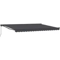 vidaXL Store à enroulement manuel, anthracite, 4 x 2 m