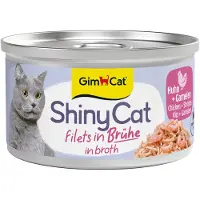GimCat ShinyCat Filets in Broth - Poulet + Crevette