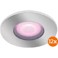 Philips Hue Xamento Spot Encastré pour Salles de Bain White and Color - Chrome - Rond Lot de 12