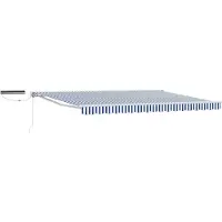 vidaXL Store électrique rétractable bleu et blanc 4,5 × 3 m