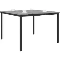 vidaXL Table de salle à manger, 110 x 110 x 75 cm, panneau de bois, couleur Sonoma gris