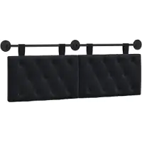 vidaXL Tête de lit suspendue , velours noir