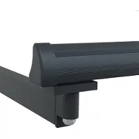 vidaXL Structure de parasol manuelle télescopique, anthracite, 3 x 2 m