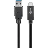 Goobay Câble USB C USB 3.1 génération 2 3 A noir 1 m