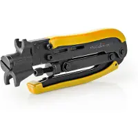 Nedis Pince de compression Connecteur F RG58, RG59, RG6, RG7, RG11 Acier trempé Noir/Jaune (20 mm)