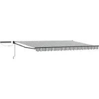 vidaXL Store électrique rétractable, anthracite et blanc, 5 x 3 m