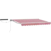 vidaXL Store électrique rétractable rouge et blanc 2,5 x 2 m