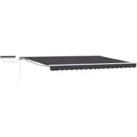 vidaXL Auvente électrique rétractable , blanc et anthracite, 4,5 x 3,5 m