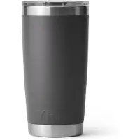 Yeti Rambler Tumbler Cup 20oz Mag Slider Lid, Charcoal Grey, tasse thermos avec couvercle, 591 ml