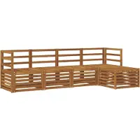 vidaXL Ensemble de canapés d'extérieur 5 pièces Naturel