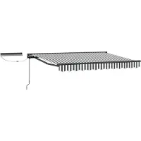 vidaXL Store électrique rétractable, anthracite et blanc, 3,5 x 2,5 m